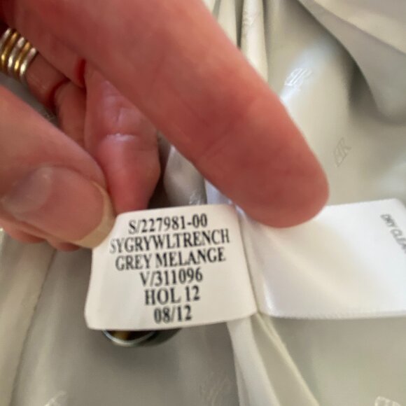 Banana Republic Grey Melange Wool Blend Trench Coat w/Belt-Women's XS - Picture 13 of 13